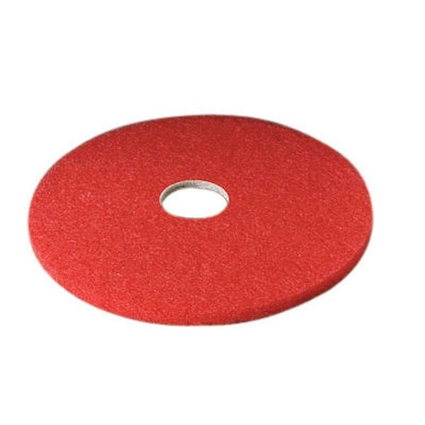 3M Scotch-Brite 17 in. D Non-Woven Natural/Polyester Fiber Buffer Floor Pad Red 5100-17